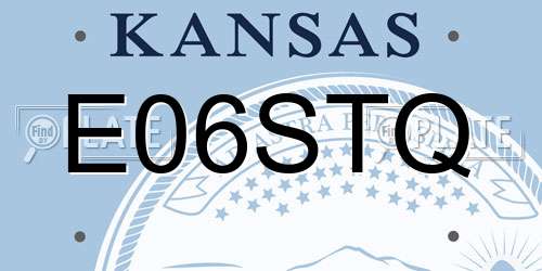 E06STQ Kansas License Plate