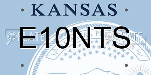 E10NTS Kansas License Plate