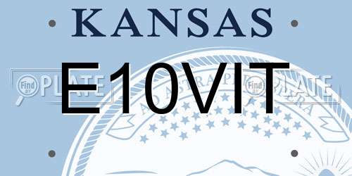 E10VIT Kansas License Plate