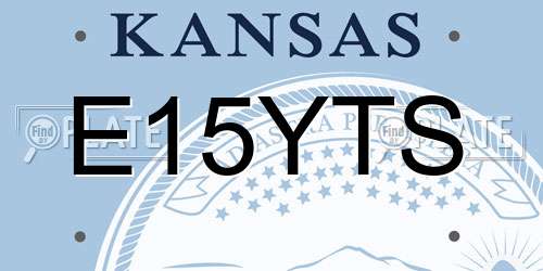 E15YTS Kansas License Plate