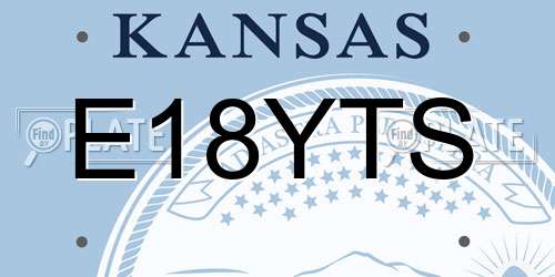 E18YTS Kansas License Plate