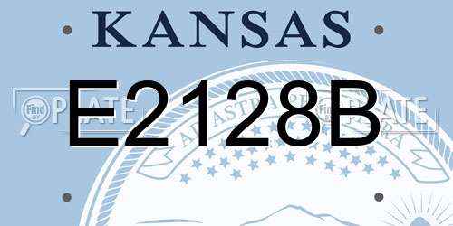 E2128B Kansas License Plate