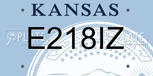 E218IZ Kansas License Plate