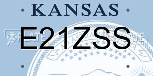 E21ZSS Kansas License Plate