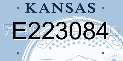 E223084 Kansas License Plate