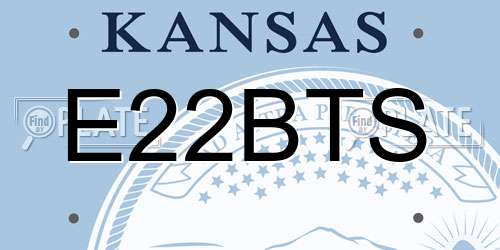 E22BTS Kansas License Plate