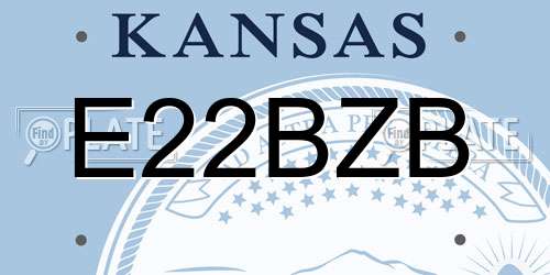 E22BZB Kansas License Plate
