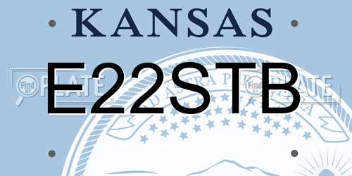 E22STB Kansas License Plate