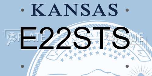 E22STS Kansas License Plate