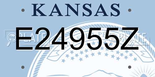 E24955Z Kansas License Plate