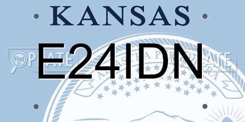 E24IDN Kansas License Plate