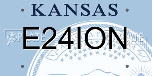 E24ION Kansas License Plate