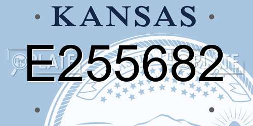 E255682 Kansas License Plate