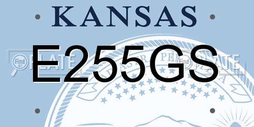 E255GS Kansas License Plate