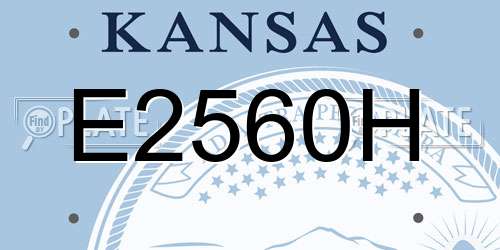 E2560H Kansas License Plate