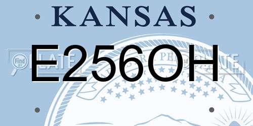 E256OH Kansas License Plate