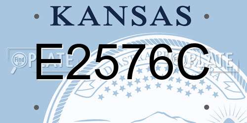 E2576C Kansas License Plate