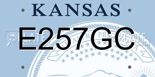 E257GC Kansas License Plate
