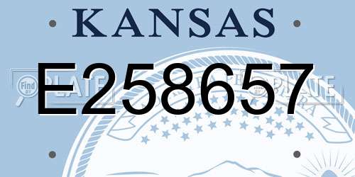 E258657 Kansas License Plate