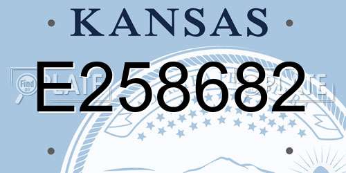 E258682 Kansas License Plate