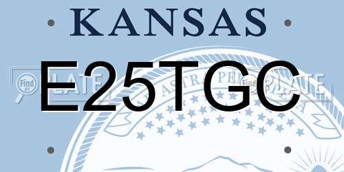 E25TGC Kansas License Plate