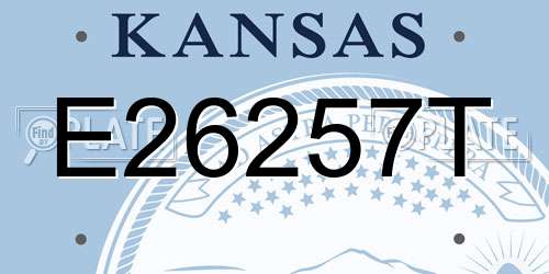 E26257T Kansas License Plate