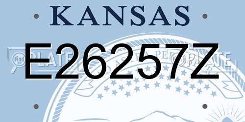 E26257Z Kansas License Plate