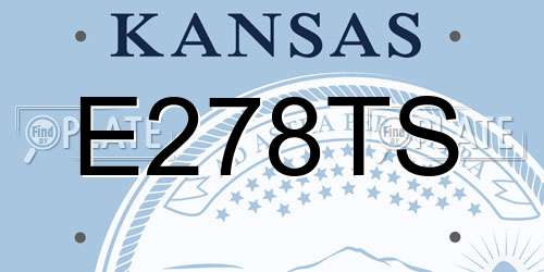 E278TS Kansas License Plate