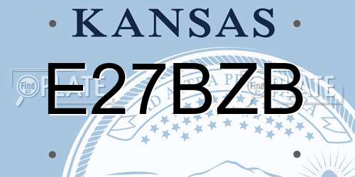 E27BZB Kansas License Plate