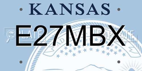 E27MBX Kansas License Plate