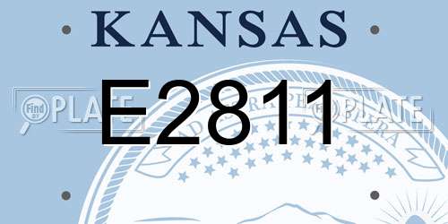 E2811 Kansas License Plate