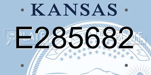 E285682 Kansas License Plate