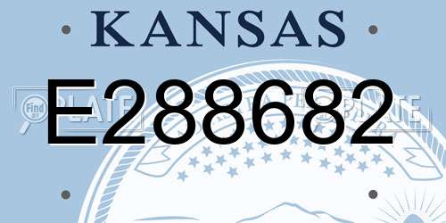 E288682 Kansas License Plate