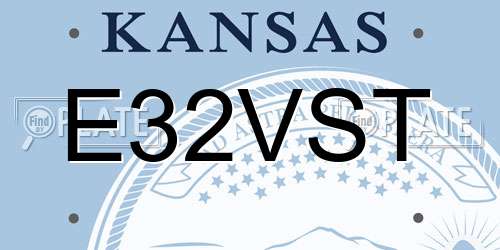 E32VST Kansas License Plate