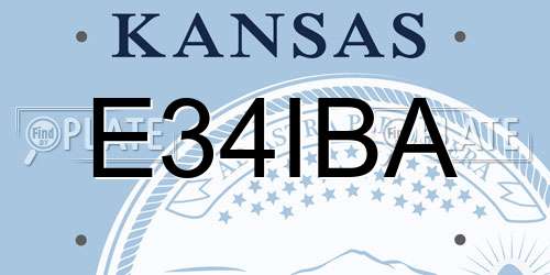 E34IBA Kansas License Plate