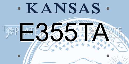 E355TA Kansas License Plate