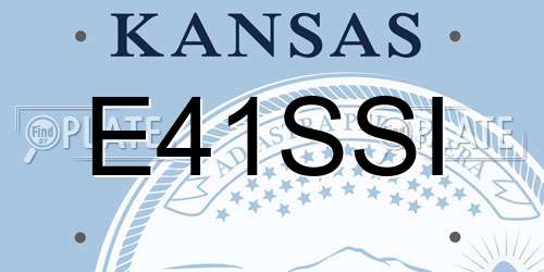 E41SSI Kansas License Plate
