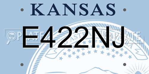 E422NJ Kansas License Plate