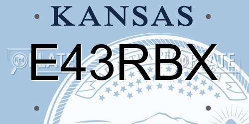 E43RBX Kansas License Plate