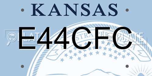 E44CFC Kansas License Plate