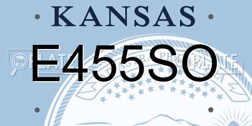 E455SO Kansas License Plate