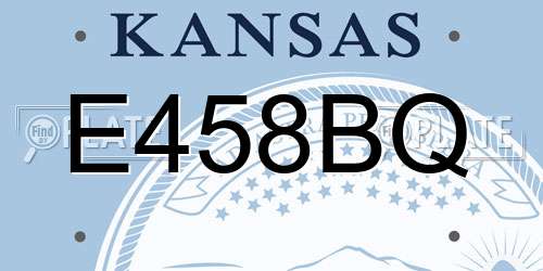 E458BQ Kansas License Plate