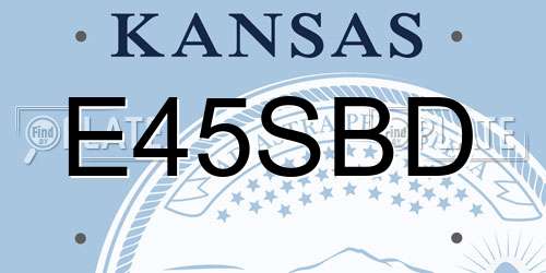 E45SBD Kansas License Plate