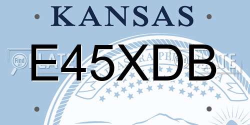 E45XDB Kansas License Plate