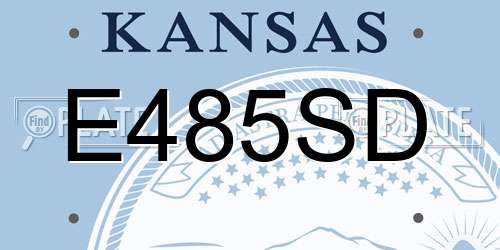 E485SD Kansas License Plate
