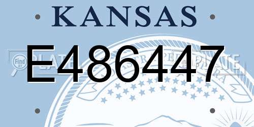 E486447 Kansas License Plate