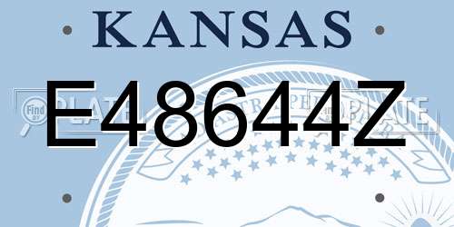 E48644Z Kansas License Plate
