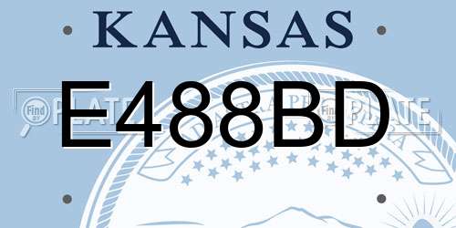 E488BD Kansas License Plate