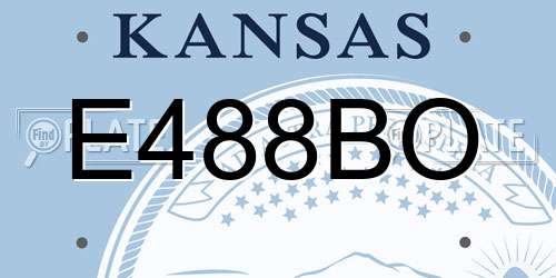 E488BO Kansas License Plate