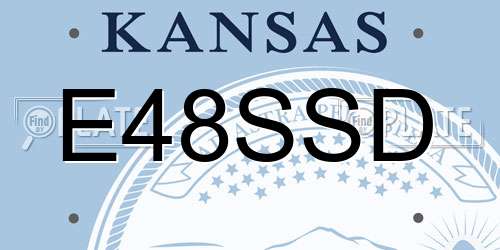 E48SSD Kansas License Plate